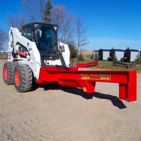 skid steer splitter attachment|wood splitter attachment for bobcat.